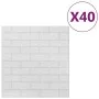 Papel pintado autoadhesivo ladrillos 3D 40 unidades blanco de , Papel pintado - Ref: Foro24-150720, Precio: 186,27 €, Descuen...