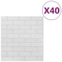 Selbstklebende Tapete 3D-Steine 40 Einheiten weiß von , Bemaltes Papier - Ref: Foro24-150720, Preis: 180,77 €, Rabatt: %