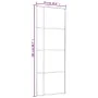 Schiebetür aus gehärtetem Glas und weißem Aluminium 76x205 cm von , Türen für zu Hause - Ref: Foro24-151680, Preis: 153,31 €,...