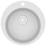 Granite kitchen sink with one white round basin by vidaXL, Sinks - Ref: Foro24-144865, Price: 201,11 €, Discount: %