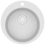 Granite kitchen sink with one white round basin by vidaXL, Sinks - Ref: Foro24-144865, Price: 183,88 €, Discount: %