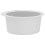 Granite kitchen sink with one white round basin by vidaXL, Sinks - Ref: Foro24-144865, Price: 201,11 €, Discount: %