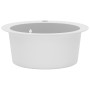 Granite kitchen sink with one white round basin by vidaXL, Sinks - Ref: Foro24-144865, Price: 201,11 €, Discount: %