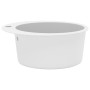 Granite kitchen sink with one white round basin by vidaXL, Sinks - Ref: Foro24-144865, Price: 201,11 €, Discount: %