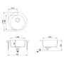 Granite kitchen sink with one white round basin by vidaXL, Sinks - Ref: Foro24-144865, Price: 183,88 €, Discount: %