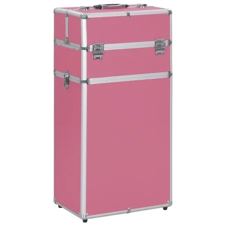 Maletín trolley de maquillaje de aluminio rosa de vidaXL, Neceseres - Ref: Foro24-91823, Precio: 101,31 €, Descuento: %