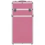 Maletín trolley de maquillaje de aluminio rosa de vidaXL, Neceseres - Ref: Foro24-91823, Precio: 101,31 €, Descuento: %