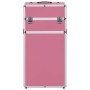Maletín trolley de maquillaje de aluminio rosa de vidaXL, Neceseres - Ref: Foro24-91823, Precio: 108,27 €, Descuento: %