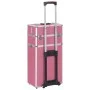 Maletín trolley de maquillaje de aluminio rosa de vidaXL, Neceseres - Ref: Foro24-91823, Precio: 101,31 €, Descuento: %