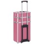 Maletín trolley de maquillaje de aluminio rosa de vidaXL, Neceseres - Ref: Foro24-91823, Precio: 108,27 €, Descuento: %