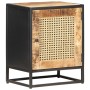 Nachttisch aus rauem Mangoholz, natürlicher Rohrstock 40x30x50cm von vidaXL, Nachttische - Ref: Foro24-323140, Preis: 122,19 ...