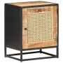 Nachttisch aus rauem Mangoholz, natürlicher Rohrstock 40x30x50cm von vidaXL, Nachttische - Ref: Foro24-323140, Preis: 122,19 ...