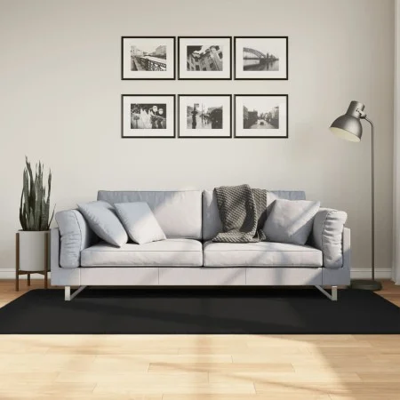 Alfombra de pelo corto suave lavable HUARTE negro 100x200 cm by , Rugs - Ref: Foro24-375112, Price: 68,87 €, Discount: %
