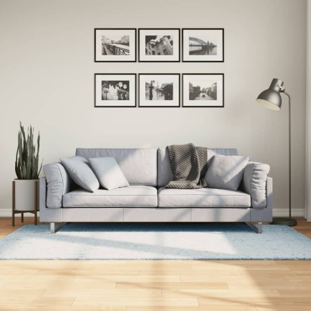 Alfombra de pelo corto suave lavable HUARTE azul 100x200 cm de , Alfombras - Ref: Foro24-375131, Precio: 49,43 €, Descuento: %
