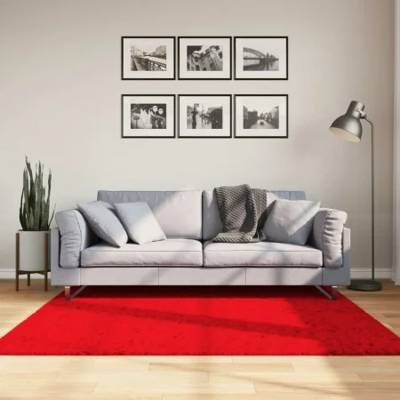 Alfombra de pelo corto suave lavable HUARTE rojo 160x160 cm de , Alfombras - Ref: Foro24-375173, Precio: 53,58 €, Descuento: %