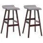 Kitchen stools 2 units light gray fabric by vidaXL, Kitchen stools - Ref: Foro24-249584, Price: 100,56 €, Discount: %