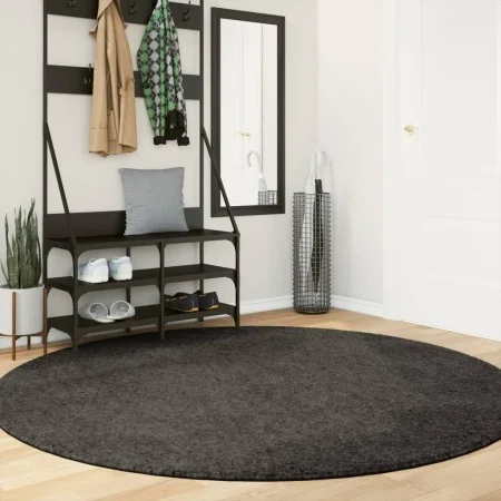 Alfombra pelo largo aspecto brillante ISTAN antracita Ø 200 cm by , Rugs - Ref: Foro24-375649, Price: 82,06 €, Discount: %