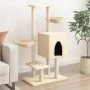 Katzenkratzbaum mit Sisalstangen in Cremefarbe, 117 cm. von , Katzenmöbel - Ref: Foro24-172118, Preis: 56,88 €, Rabatt: %