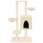 Katzenkratzbaum mit Sisalstangen in Cremefarbe, 117 cm. von , Katzenmöbel - Ref: Foro24-172118, Preis: 56,88 €, Rabatt: %