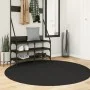 Alfombra de pelo corto suave lavable HUARTE negro Ø 160 cm de , Alfombras - Ref: Foro24-375125, Precio: 80,68 €, Descuento: %