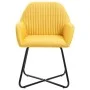 Sillas de comedor 2 unidades tela amarillo de vidaXL, Sillas de comedor - Ref: Foro24-249814, Precio: 160,30 €, Descuento: %