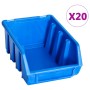 Contenedores de almacenaje apilables 20 unidades plástico azul by , Toolboxes - Ref: Foro24-146284, Price: 29,17 €, Discount: %