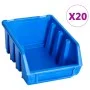 Contenedores de almacenaje apilables 20 unidades plástico azul by , Toolboxes - Ref: Foro24-146284, Price: 28,53 €, Discount: %