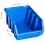 Contenedores de almacenaje apilables 20 unidades plástico azul by , Toolboxes - Ref: Foro24-146284, Price: 28,53 €, Discount: %