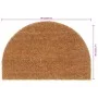 Felpudo semicircular de fibra de coco natural 40x60 cm by , Doormats - Ref: Foro24-155560, Price: 28,23 €, Discount: %