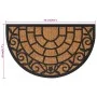 Felpudo semicircular de goma y fibra de coco 45x75 cm by , Doormats - Ref: Foro24-155884, Price: 22,18 €, Discount: %