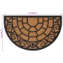 Halbrunder Fußabtreter aus Gummi und Kokosfaser 45x75 cm von , Fußmatten - Ref: Foro24-155884, Preis: 24,02 €, Rabatt: %