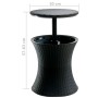 Keter Rattan Anthrazit Kühlschrank-Stehtisch 203835 von , Kühlschränke - Ref: Foro24-404260, Preis: 99,15 €, Rabatt: %