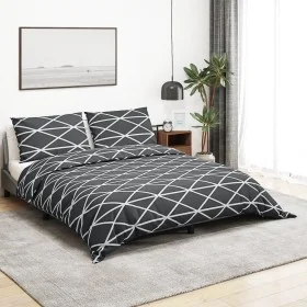 Graues Bettbezug-Set aus Baumwolle, 200 x 200 cm von , Bettbezüge - Ref: Foro24-136056, Preis: 24,89 €, Rabatt: %