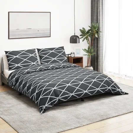 Graues Bettbezug-Set aus Baumwolle, 200 x 200 cm von , Bettbezüge - Ref: Foro24-136056, Preis: 24,89 €, Rabatt: %