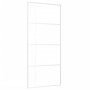 Puerta corredera ESG vidrio y aluminio blanca 90x205 cm