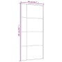 Puerta corredera ESG vidrio y aluminio blanca 90x205 cm