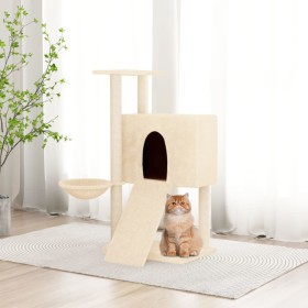 Katzenkratzbaum mit cremefarbenen Sisalstämmen, 96 cm von , Katzenmöbel - Ref: Foro24-171645, Preis: 44,36 €, Rabatt: %