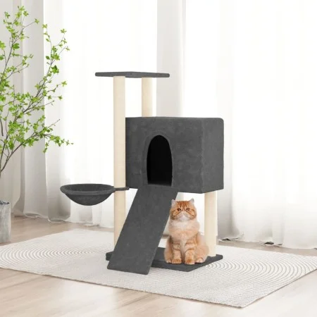 Katzenkratzbaum mit dunkelgrauen Sisalstämmen, 96 cm von , Katzenmöbel - Ref: Foro24-171647, Preis: 45,41 €, Rabatt: %