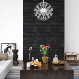 Self-adhesive wallpaper 3D bricks 20 units black by , Painted paper - Ref: Foro24-150725, Price: 57,92 €, Discount: %