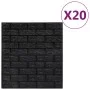 Papel pintado autoadhesivo ladrillos 3D 20 unidades negro de , Papel pintado - Ref: Foro24-150725, Precio: 57,78 €, Descuento: %