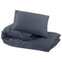 Anthrazitgraues Bettbezug-Set aus Baumwolle, 200 x 220 cm von , Bettbezüge - Ref: Foro24-136089, Preis: 35,97 €, Rabatt: %