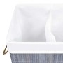 Bamboo laundry basket 2 sections gray 72 l by , Laundry baskets - Ref: Foro24-320741, Price: 31,44 €, Discount: %
