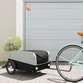 Black and gray iron bicycle trailer 45 kg by , Bicycle trailers - Ref: Foro24-94042, Price: 87,22 €, Discount: %