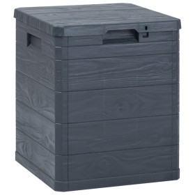 Caja de almacenamiento de jardín 90 L gris antracita