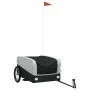 Black and gray iron bicycle trailer 45 kg by , Bicycle trailers - Ref: Foro24-94042, Price: 88,27 €, Discount: %