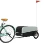Black and gray iron bicycle trailer 45 kg by , Bicycle trailers - Ref: Foro24-94042, Price: 88,27 €, Discount: %