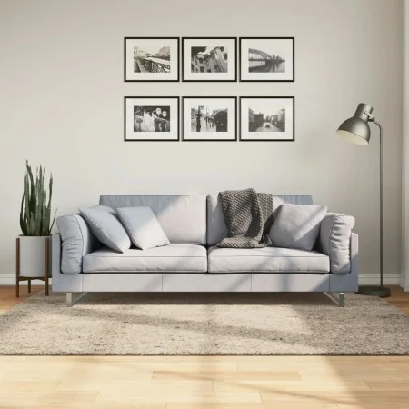ISTAN beige long hair shiny look rug 140x200 cm by , Rugs - Ref: Foro24-375653, Price: 67,57 €, Discount: %