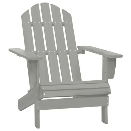Silla de jardín de madera gris de vidaXL, Sillas de jardín - Ref: Foro24-45702, Precio: 94,68 €, Descuento: %