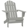 Silla de jardín de madera gris de vidaXL, Sillas de jardín - Ref: Foro24-45702, Precio: 94,68 €, Descuento: %