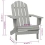 Silla de jardín de madera gris de vidaXL, Sillas de jardín - Ref: Foro24-45702, Precio: 94,68 €, Descuento: %